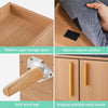 Wooden Shoe Storage Bench with Seat Cushion Cabinet Rack Organizer with 3 Doors