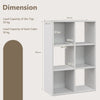 6-Cube Bookshelf 4-Tier Bookcase Floor Display Shelf Open Storage Organizer