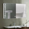80cm Wall Illuminated LED Bathroom Mirror with Light Demister Touch Sensor Clock