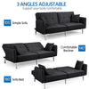 Modern Fabric Sofa Bed 3 Seater Click Clack Living Room Recliner Couch Sofa Grey