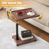 C Shaped End Table, Small Side Table for Couch, Sofa Table for Living Room