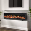 Electric Fireplace Media LED Wall Fire Wall Mounted / Standing Heater 40-100in