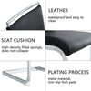 Dining Chairs Set of 2 Cantilever Chairs with Stylish Chrome Metal Black