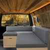 L-Shape Camper Van Bed & Cushions Bench Storage Sliding Sofa 1800 x 1200mm