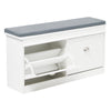 Large Shoe Bench Shoe Rack Shoe Storage Cabinets with Seat Cushion for Hallway