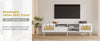 TV Stand Cabinet 1 Drawer 2 Doors Wooden Rattan TV Entertainment Unit White UK