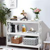 Industrial 3-Tier Console Table Rustic Sofa Narrow Accent Side Table X-Design
