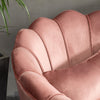 Velvet Scallop Shell Back Tub Chair Armchair Dressing Sofa Stool Bedroom Lounge