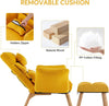Yellow Lazy Chair with Footstool Relax Lounge Chair Accent Armchair Sofa Chair