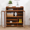 Entryway Sideboard Visible Doors Shoe Cabinet 5 Layers & Drawer Narrow Closet
