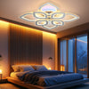 LED Crystal Ceiling Light Semi Flush Mount Ceiling Lamp With RGB Backlight Nsdpg