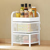 Rotating Veg Fruits Trolley Basket Rack Metal Kitchen Bathroom Storage Shelf UK