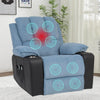 Electric Recliner Sofa Massage Heated Vibration Armchairs Cup Holder Chairs Grey