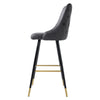 Set Of 2 Upholstered 115cm Tall Batstools High Metal Legs Footrest Velvet Grey