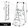 Portable 3-Step Ladder Aluminum Folding Step Stool w/ Non-Slip Pedal & Footpads