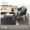 Garden Chair Outdoor Armchair Aluminium Frame Rope String Thick Cushions