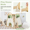 Multi-functional Kid¡¯s Climbing Toy with Climbing Rock & Removable Tent-Natural