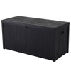 Wood Grain Design Outdoor Plastic Garden Storage Box Outdoor Chest Deck Box Lid
