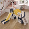 Kids Climber Crawl Slide Set Activity Center wit Basketball Hoop & Football Goal