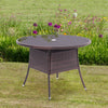 Rattan Coffee Table Bistro Balcony Garden Dining Coffee Table Patio Round/Square
