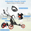 3 Wheel Golf Push Cart Lightweight Folding Pull Golf Trolley Golf Bag Holder