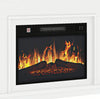 White Electric Fireplace Heater Mantelpiece Surround Set LED Flames Remote Timer