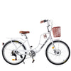 26 inch Wheels Adult City Bike Ladies Women Bicycle Vintage with Basket Cycle UK