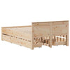 Bed Frame without with Headboard 120x200 Solid Wood Pine K6D6
