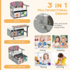3-in-1 Kids Convertible Activity Bench Kids Table Chair Set Toddlers Toy Storage