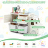 Kids Toy Storage Organizer Truck-shaped Toddler Storage Cabinet w/2 Bins