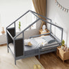 Toddler PineWood Bed Frame Children Kids Junior House Bedframe Bedroom Furniture