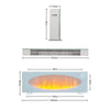 43inch White Freestand Wall Mounted Electric Fireplace Heater LED 7 Colour Fire