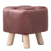Square Footstool Footrest Pouffe Linen/Velvet/PU Leather Padded Children Seat