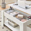 Coffee Table With Lift Up Tabletop & Hidden Storage Space White Home Modern New