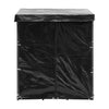Outdoor Wooden Log Store Metal Garden Shed Firewood Stacking Storage w/ PE Cover