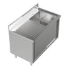 Stainless Steel Commercial Kitchen Outdoor 1.0 Single Bowl Sink w/ Storage Table