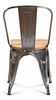 Style Industrial Metal Dining Chairs Vintage Retro Kitchen Cafe Stacking