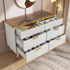 Chest of Drawers Dresser Tall Wide Bedside Table Cabinet Bedroom Furniture White