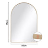 Framed Arched Mirror Wall Mounted Vanity Makeup Bedroom Glass Dressing Mirror