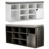 Hallway Shoe Cabinet Bench Storage Shoes Rack Unit Cupboard Cushion Padded Seat