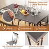 Kitchen Table & 4 Chairs Industrial Modern Mid Century Dining Set-Grey