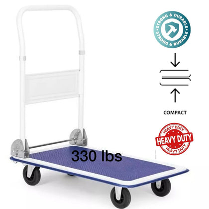 150KG Folding Platform Trolley Truck Sack Transport Heavy Duty Flat Bed Cart