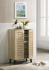 Modern Shoe Storage Cabinet 2 Doors Footwear Stand Rack Unit Cupboard Sonoma Oak