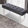 Rectangle Upholstered Stool Dining Bench Hallway Entryway Chair Side Window Seat