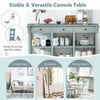 Retro Console Table 146cm Long Rectangular Entryway Sofa Table with Storage
