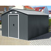 12ft Garden Storage Metal Shed Outdoor Temporary Sheds Warehouse Free Foundation