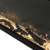 3D Panoramic 40" Modern Wall Electric Fire 3 Side Wall-Inset Fireplace LED Flame