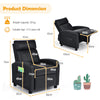 Kids Recliner Chair Ergonomic PU Leather Lounge Sofa w/ Adjustable Footrest