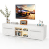 TV Stand 130cm High Gloss TV Unit Cabinet Sideboard With LED Light & Drawers