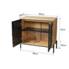 Industrial Storage Cabinet Vintage Side Doors Cupboard Retro Metal Console Table